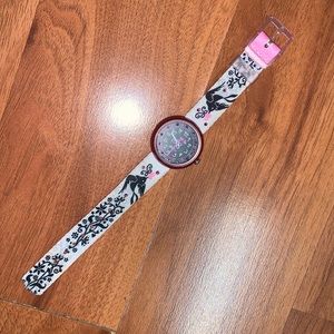 Flik Flak Rhinestone Face Watch